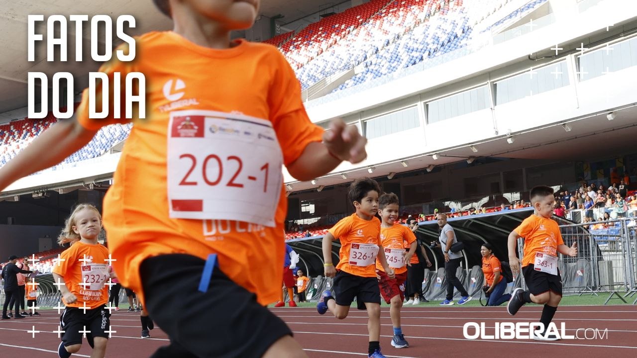 Crianças e adolescentes celebram espírito esportivo na Corridinha do Círio, no Mangueirão