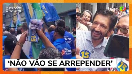 Em Heliópolis, Nunes prega ‘pés no chão’, mas fala em ‘sentimento de vitória’ antes do 2º turno