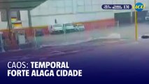 Temporal em Uberaba causa alagamento pela cidade