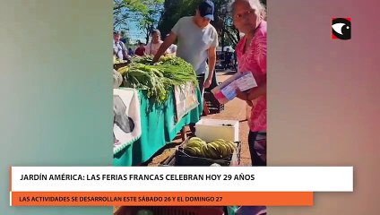 Jardín América las ferias francas celebran hoy 29 años