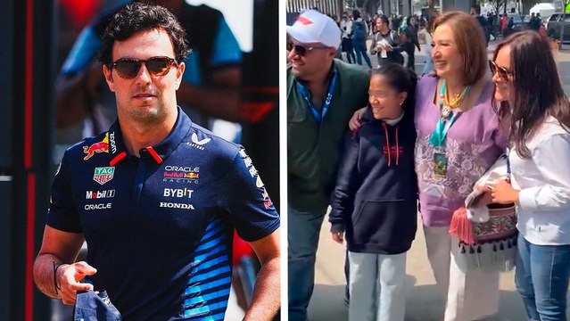 Xóchitl Gálvez se hace presente en el Autódromo Hermanos Rodríguez para apoyar a Checo Pérez en el GP de México
