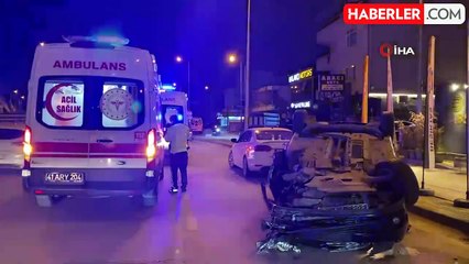 Kocaeli'de Takla Atan Otomobilde 3 Kişi Yaralandı