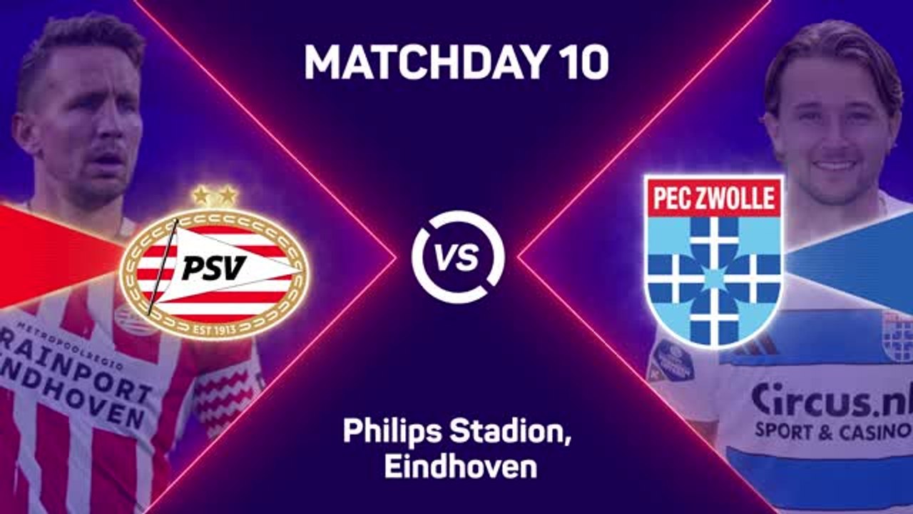 PSV dominant against 10-man Zwolle