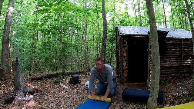 Bushcraft Log Cabin Summer Camping & Swimming