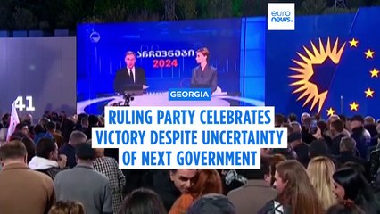 Georgia’s ruling party celebrates victory but it's unclear who will form next government