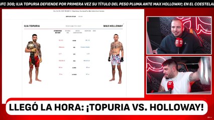Ilia Topuria VS Max Holloway Reacción completa
