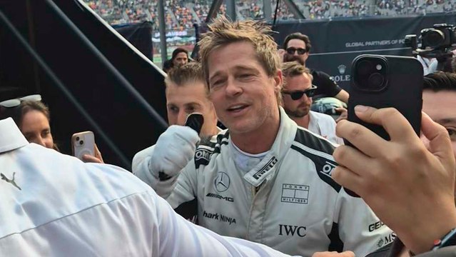 Brad Pitt se rinde ante México desde el Autódromo Hermanos Rodríguez y así le responden los fans de F1