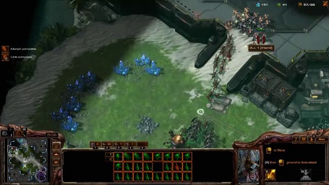 [StarCraft 2]No.0298 Great-Level ZERG vs Hard A.I, LOSS[2-Base Ravager-Ling Attack]