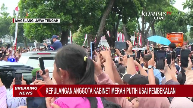 Pembekalan Kabinet Merah Putih Selesai, Presiden Prabowo Meninggalkan Akmil Magelang