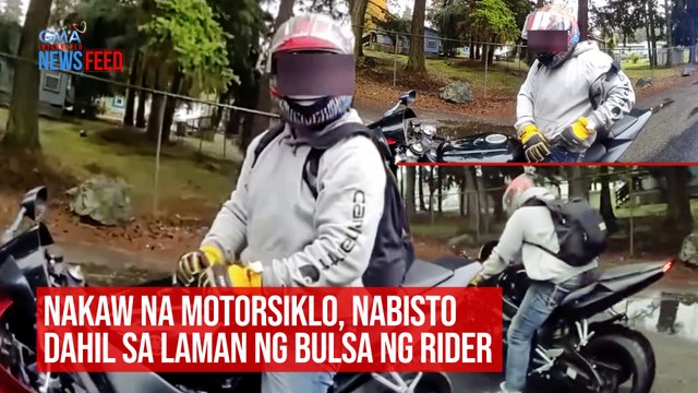 Nakaw na motorsiklo, nabisto dahil sa laman ng bulsa ng rider | GMA Integrated Newsfeed