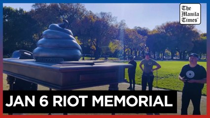 Poop-emoji statue in front of US Capitol evokes stain of January 6 riot