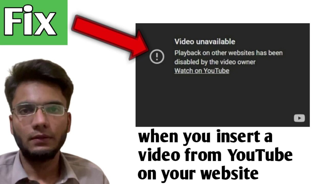 How to fix video unavailable playback on other websites has been ...