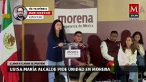 Luisa María Alcalde llama a la unidad en Morena del Edomex