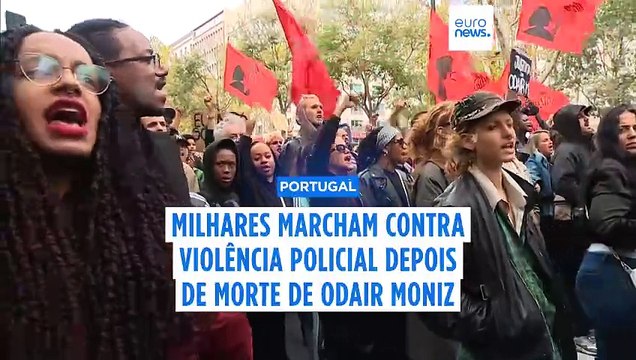 Milhares de pessoas marcham contra a violência policial depois da morte de Odair Moniz
