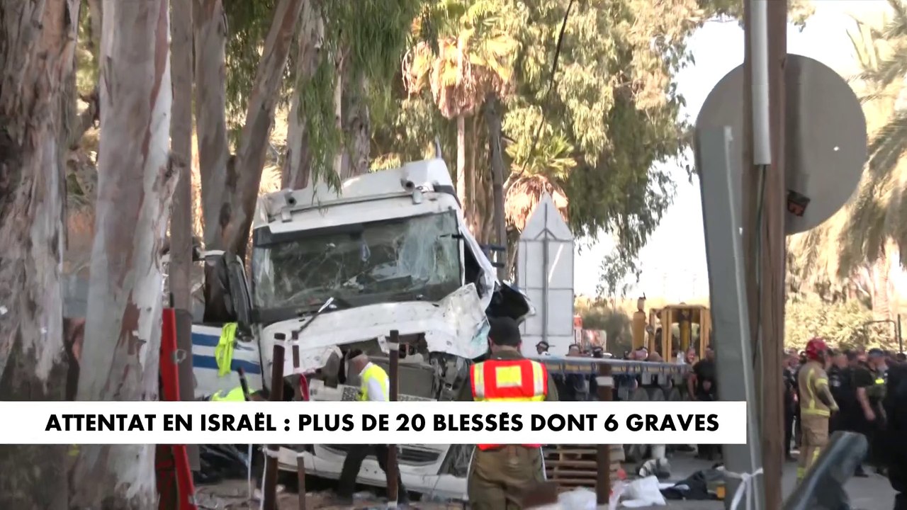 Attentat en Israël : plus de 20 blessés dont 6 graves après qu'un camion a percuté dimanche matin une station de bus à la sortie d'une base militaire