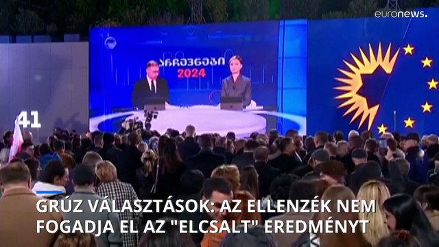 A grúz ellenzék nem fogadja el a választások, szerinte elcsalt eredményét