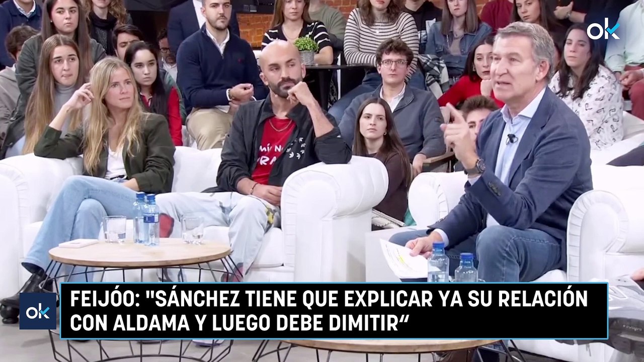Feijóo: "Sánchez tiene que explicar ya su relación con Aldama y luego debe dimitir“
