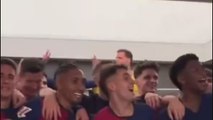 El Barça sube un vídeo de la celebración y Szczesny se hace viral: fíjense bien