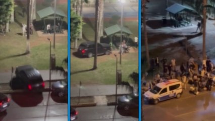 Mersin sahilinde cipini kavga ettiği kişilerin üzerine süren zanlı yakalandı