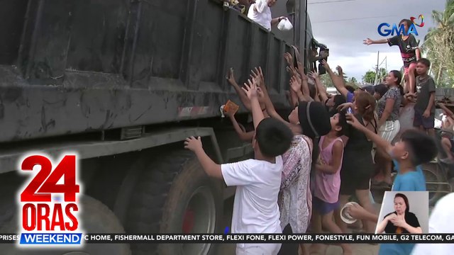 24 Oras Weekend Part 1 - Ilang binagyo namamalimos; FPRRD sa Senate hearing; sunog sa Mandaluyong; atbp.