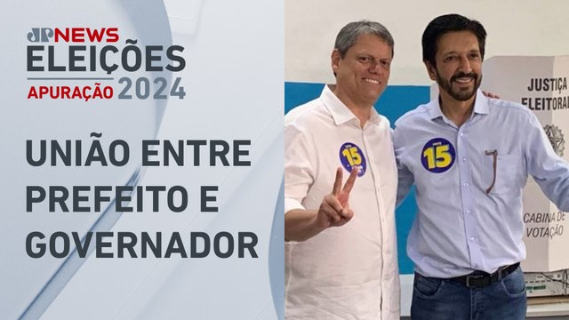 Ricardo Nunes e Tarcísio de Freitas votam juntos em São Paulo