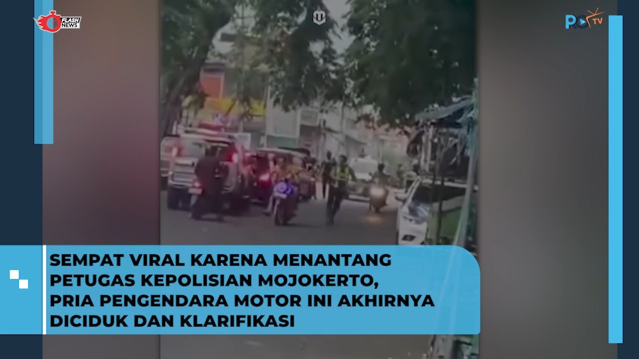 Sempat Viral, Karena Menantang Petugas Kepolisian Mojokerto, Pria Pengendara Motor Ini Akhirnya Diciduk Polisi Dan Klarifikasi