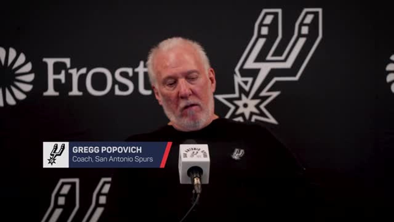 Spurs - Popovich : "Gagner un match de NBA est et a toujours été difficile"