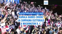 Elezioni presidenziali Usa: Kamala Harris chiude la campagna elettorale con un comizio a Washington D.C.