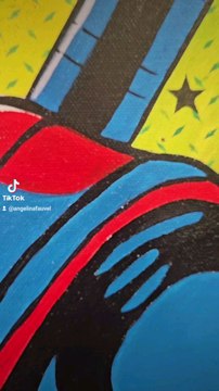 Abstrait figuratif, un mélange que j'adore faire à l'acrylique. #art #peinture #abstrait #figuratif #acrylique ️