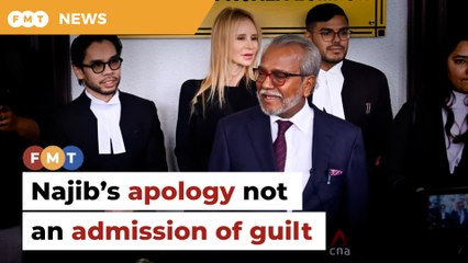 Najib’s apology over 1MDB fiasco not an admission of guilt, says lawyer