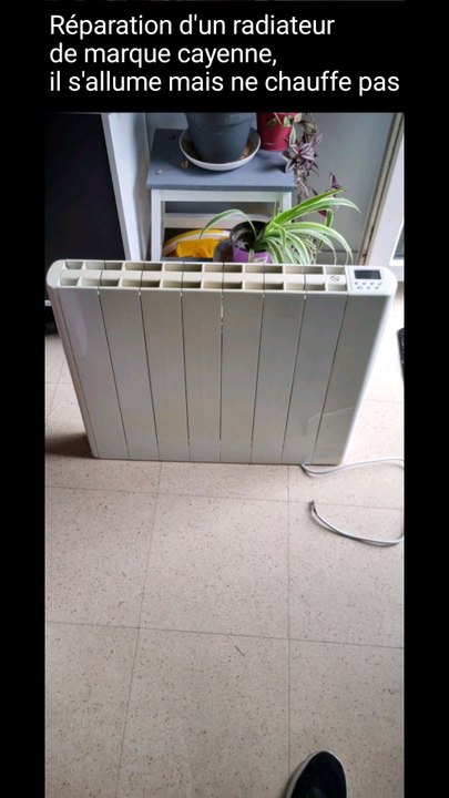 Réparation d'un radiateur  électrique Cayenne