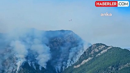 Denizli'deki Orman Yangınına Mücadele Devam Ediyor