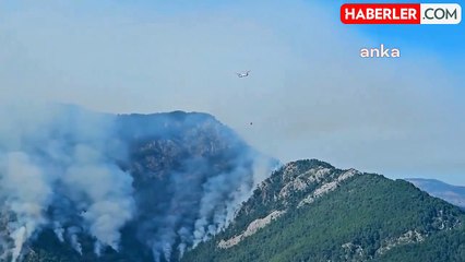 Denizli'deki Orman Yangınına Mücadele Devam Ediyor