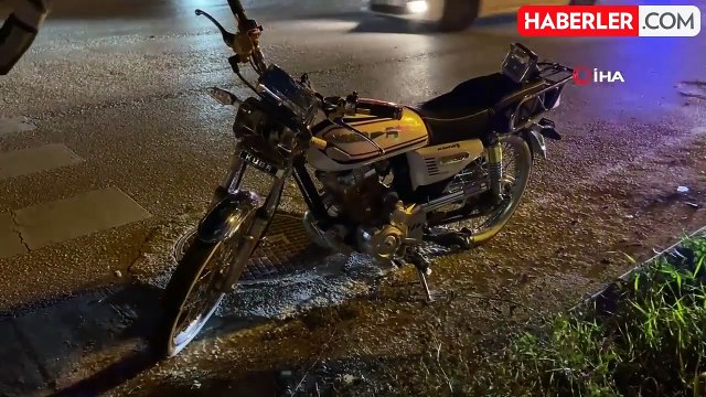 Polisin 'Dur' İhtarına Uymayan Motosiklet Sürücüsü Kaza Geçirdi