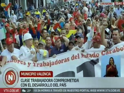 Carabobo | Clase trabajadora del mcpio. Valencia se moviliza en respaldo al pdte. Nicolás Maduro