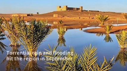 Rare Sahara floods bring Morocco's dried-up south back to life