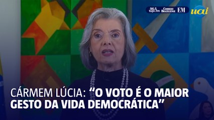 Cármen Lúcia em rede nacional: 'O voto é o gesto maior da vida democrática'