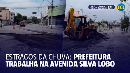 Avenida Silva Lobo em BH: prefeitura trabalha para liberar via após temporal