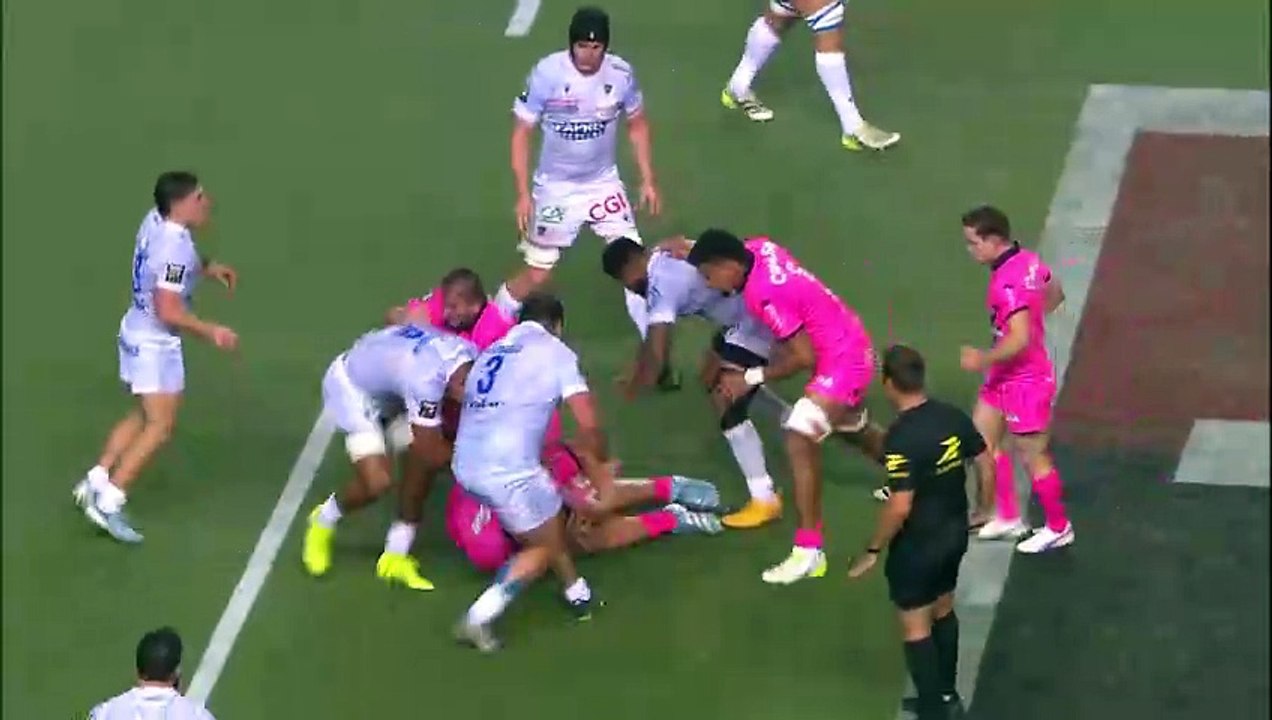 TOP 14 - Essai de Léo BARRE (SFP) - Stade Français Paris - ASM Clermont