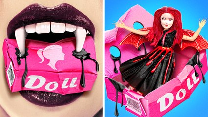 How a Doll Can Become a Vampire in Real Life!  *Crazy Vampire Makeover*