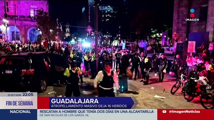 Conductor embiste a personas en marcha provida en Guadalajara, Jalisco