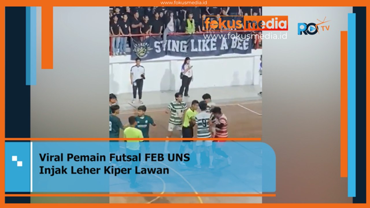 Viral! Pemain Futsal FEB UNS Injak Leher Kiper Lawan