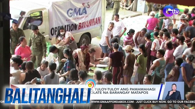 GMA Kapuso Foundation, tuloy-tuloy ang pamamahagi ng tulong sa mga na-isolate na barangay matapos ang Bagyong #KristinePH | Balitanghali