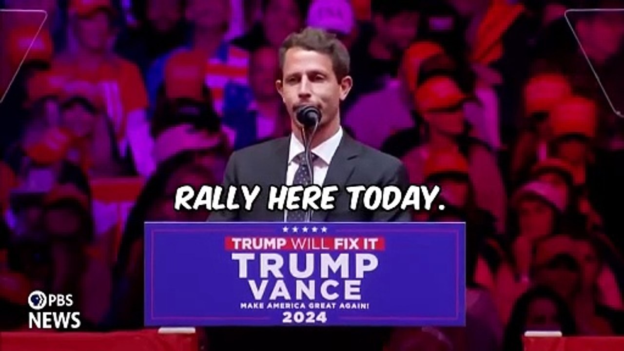 L'humoriste de Tony Hinchcliffe au meeting de Donald Trump : "L'autre camp bénéficie de nombreux soutiens fous. Swift, Eminem, Leo DiCaprio, Beyoncé. Chaque jour, le Parti démocrate ressemble de plus en plus à une fête organisée par Puff  Diddy".