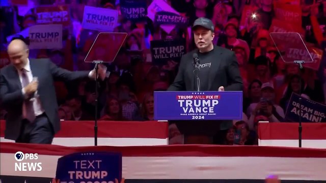 Elon Musk prend la parole à New York au meeting de Donald Trump et motive les foules