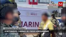 Ocho detenidos tras operativo en Coyuca de Benítez, Guerrero
