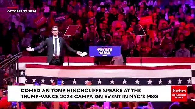 FULL REMARKS: Comedian Tony Hinchcliffe Speaks At Trump's Rally At Madison Square Garden In NYC