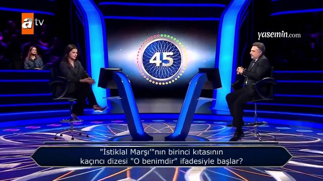 Milyoner'e İstiklal Marşı sorusu damga vurdu! Yarışmacı bile inanamadı
