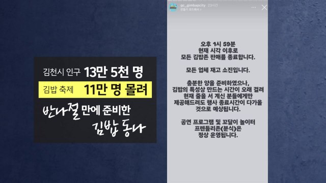 김밥 못 먹고 편의점 갔다 ...13만 도시에 11만 '우르르' [앵커리포트] / YTN