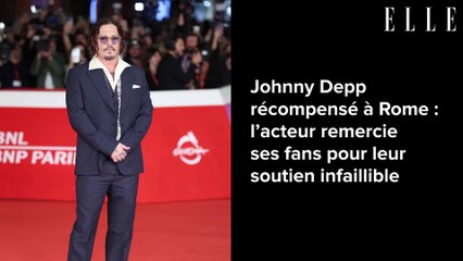 Johnny Depp récompensé à Rome : l’acteur remercie ses fans pour leur soutien infaillible